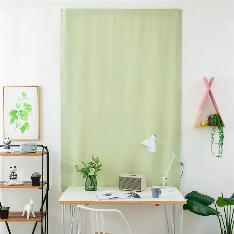 

Blackout Window Curtains Green Self-Adhesive Blinds for Bathroom Kitchen Shades