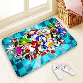 

Fashion Design Custom Sonic Doormat Home Decor 100% Polyester Pattern Door mat Floor Mat foot pad SQ00722-@H0667