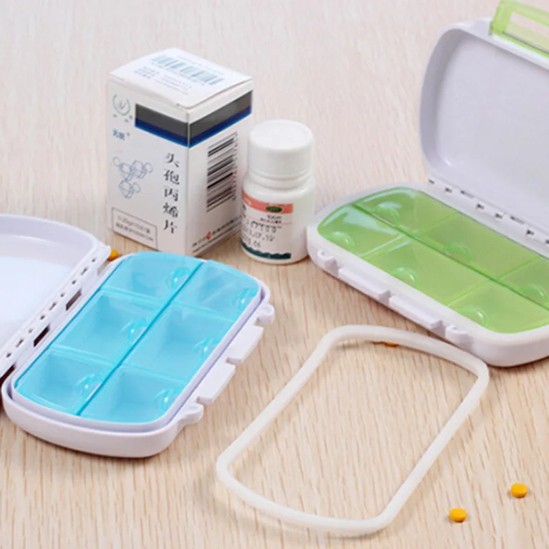 Candy Colors  Pill Box Sort Folding Vitamin Medicine Pill Box Makeup Storage Case Container Pill Cases