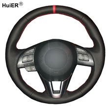 DIY Car Steering Wheel Cover For Mazda 3 Axela 2013 – 2016 For Mazda 6 Atenza 2014 – 2017 For Mazda 2 2015 – 2017 Funda Volante