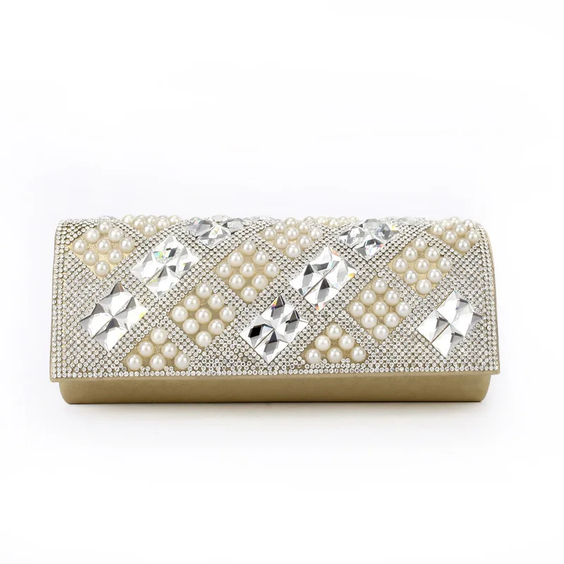 Mini Pearl Bag New Style High-end Small Flap Evening Dress Square Diamond Lady Party Clutch Women Dinner E039 | Багаж и сумки