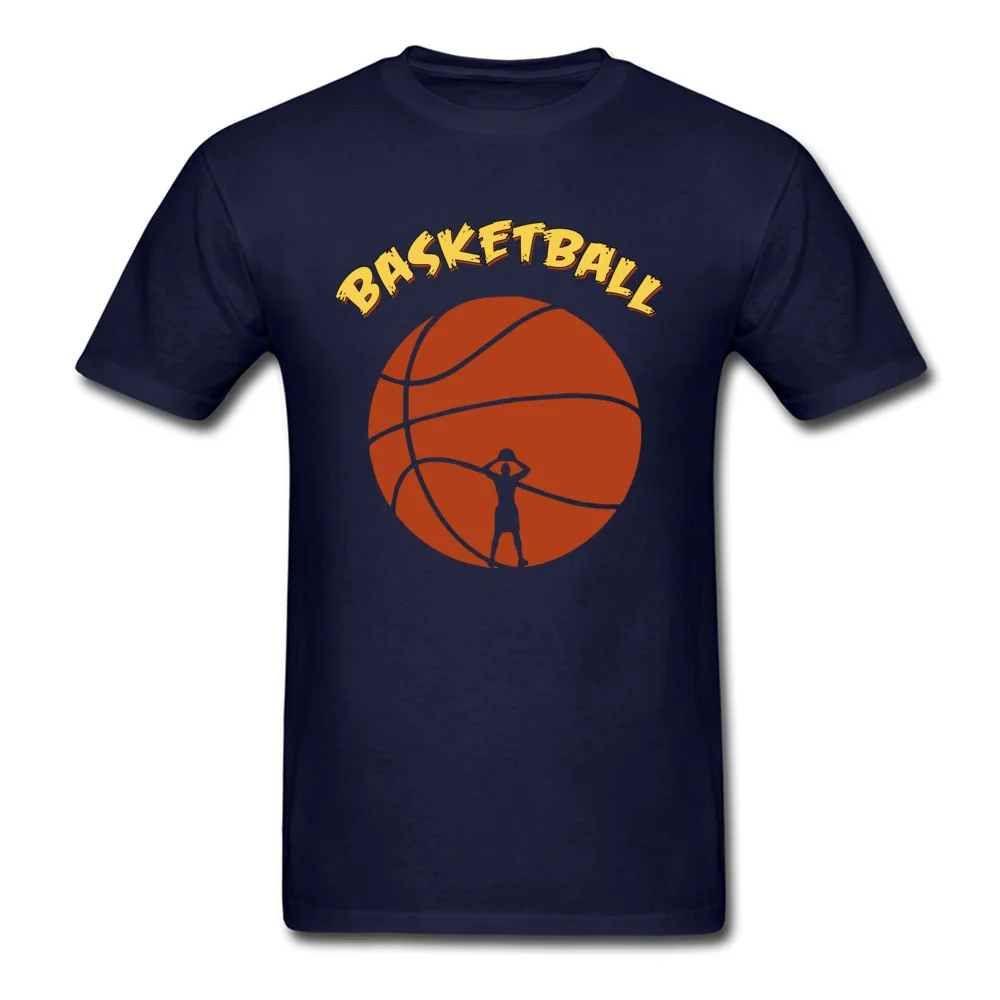 comfortablePersonalized Short Sleeve T Shirt VALENTINE DAY Hip Hop Round Collar Cotton T Shirts Men's T-Shirt Basketball  Basketball navy