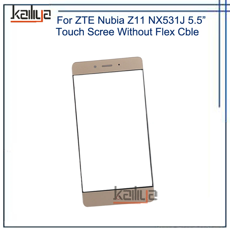 New Touch Screen For ZTE Nubia Z11 NX531J 5.5 inch Black White Gold Front Glass Lens Sensor Replacement Without Flax Cable