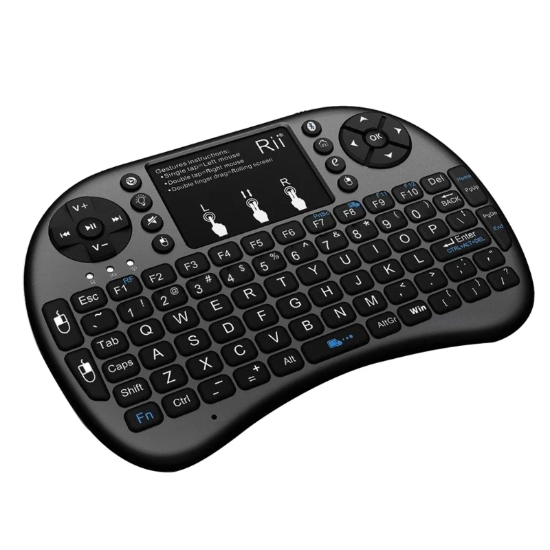 

Free shipping Rii i8+ BT Mini Wireless Bluetooth Backlight Touchpad Keyboard Mouse For Laptop