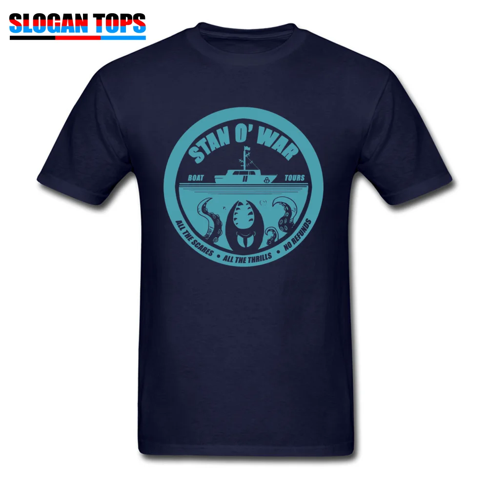 Casual Geek Tshirts for Men 100% Cotton VALENTINE DAY Tops T Shirt Custom Tops Shirts Short Sleeve Rife Crewneck STAN OWAR TOURS Gravity Falls 1843 navy