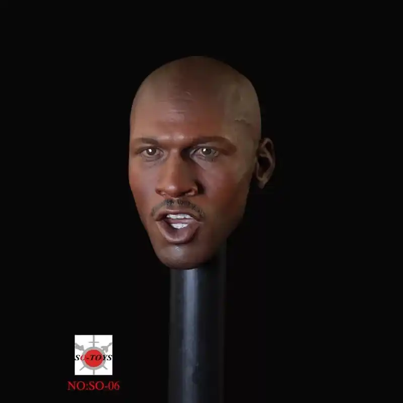 1//6 Michael Jordan Head Sculpt 2.0 For Hot Toys Enterbay Body Model Toy New