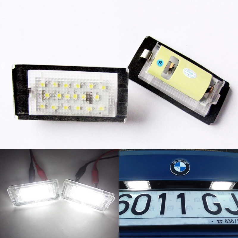 

2pcs 18SMD Canbus LED License Plate Light Xenon White for BMW E46 2D M3 Coupe 1998-2003
