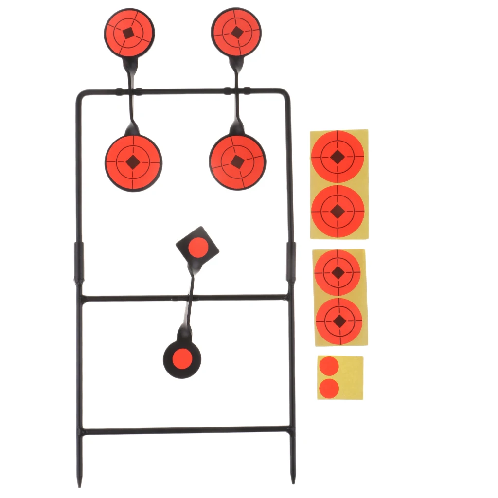 Сверхмощная стальная мишень для стрельбы Автоматическая сброс самосброса вращающаяся мишень для стрельбы