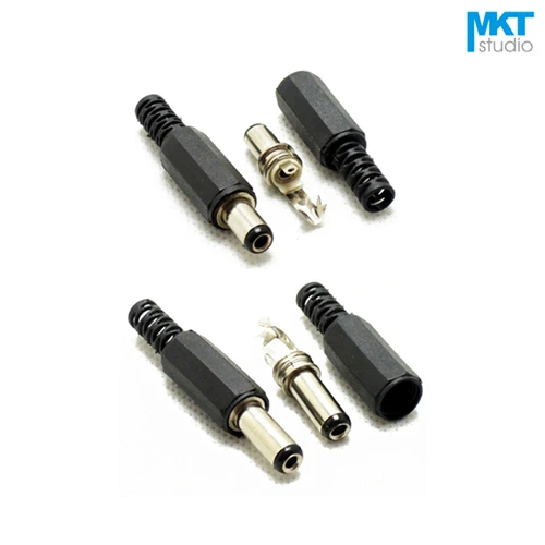 

10Pcs Free Shipping Sample Solder Type 5.5mm*2.5mm DC Power Plug Header For Power Socket L=4.5mm/9mm