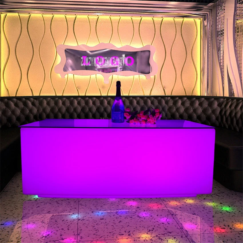 New Creative Colorful LED Bar Table KTV Coffee Table Remote Control Color Change 16-Color Led Light Bar Table 4400mAh 8-10 Hours