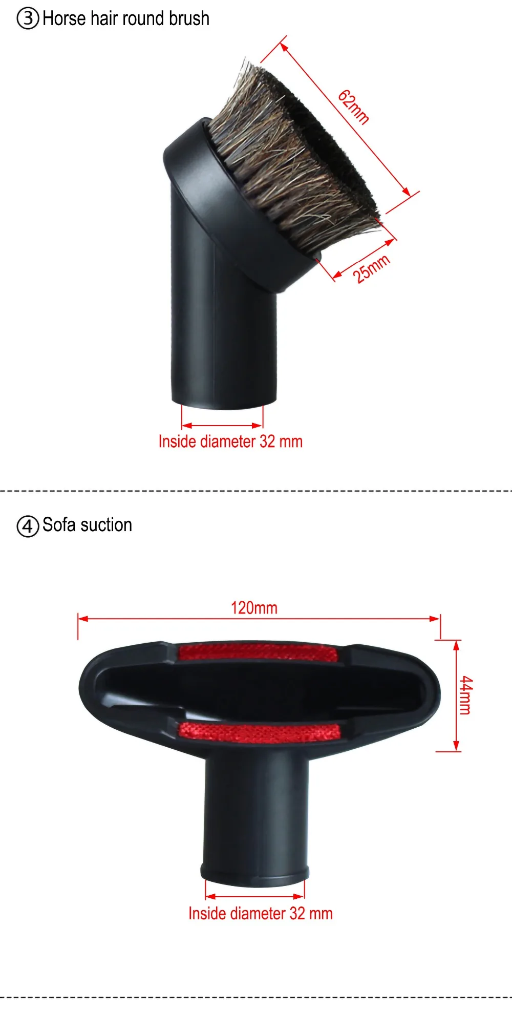 plana 32mm peças de aspirador de pó