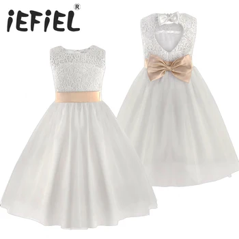 2020 Brand New Flower Girl Dresses White/Ivory Real Party Pageant Communion Dress Little Girls Kids/Children Dress for Wedding 1