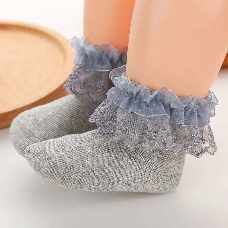Милые носки для малышей кружевные банты носки для новорожденных мягкий удобный детский носки принцессы для девочек хлопковые носки для новорожденных