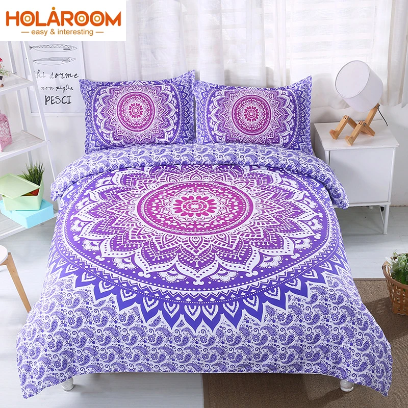 

3pcs Indian Bohemian Bedding Set Mandala Twin Full Queen King Size Floral Bedclothes Bed set Sheet Duvet Cover pillowcase set