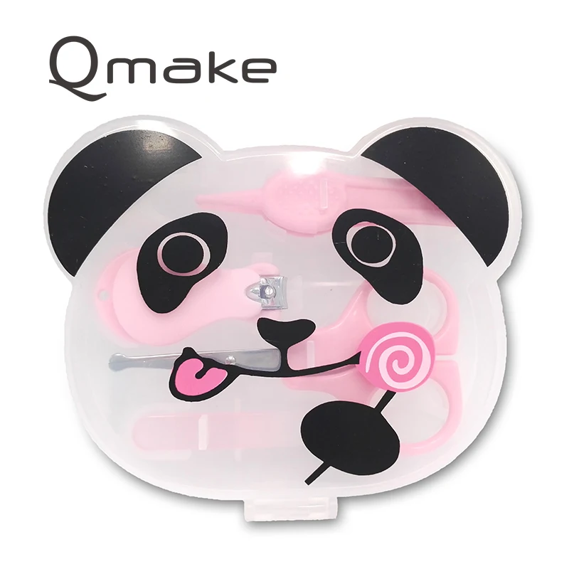 

Lovely Panda For Kid Manicure Tool Portable Pedicure Sets With Qute Plastic Case Stainless Steel Nail Clipper Kit for Lady