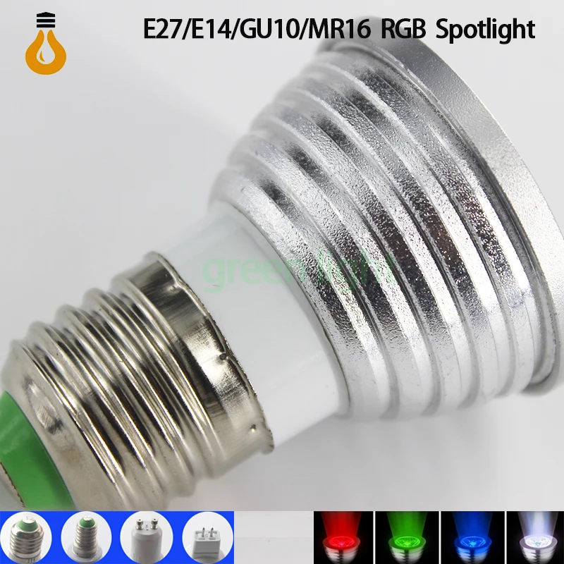 Новинка 2016 1 шт./лот 9 Вт RGB E27 E14 MR16 GU10 16 Цвета светодиодный свет лампочка лампа