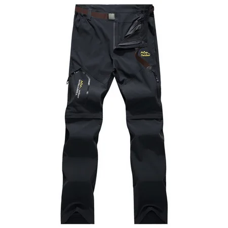 Уличные походные тянущиеся водонепроницаемые брюки мужские спортивные треккинговые брюки горные альпинистские рыболовные охотничьи брюки размера плюс - Цвет: Серый
