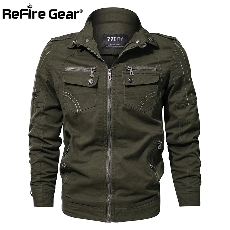 Куртка ReFire Gear Мужская армейская в стиле милитари тактическая куртка пилота ВВС