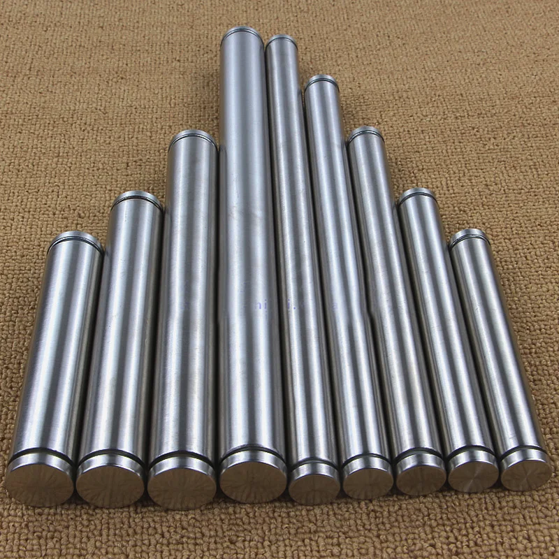 (Pack/10 units) D12xH20mm Satin Silver Solid Stainless Steel Mount