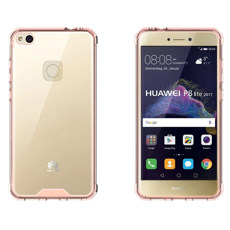 Grandever прозрачный жесткий чехол для ПК Huawei P8 lite2017 случае установлены бампер Coque