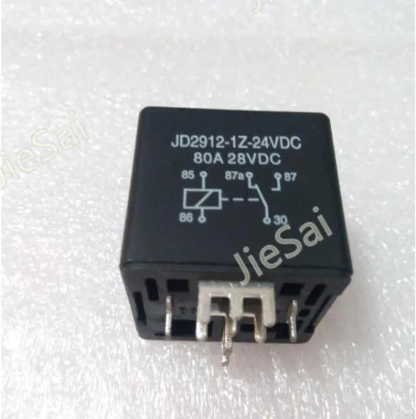 Black JD2912 5 pin 80A 24VDC automotive PCB relay in Relays from Home Improvement on Aliexpress