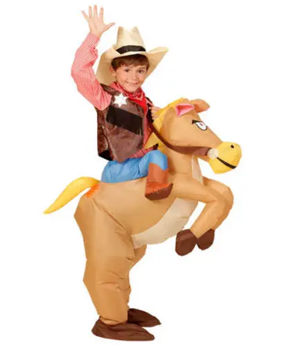 Карнавал Purimcostume для детей костюмы животных надувной динозавр ковбой костюм Надувные Корова Костюм