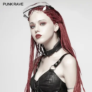 

PUNK RAVE Women's Punk Rock PU Leather Chain Choker Personality Gothic Stile Halloween Party Club Women Necklace