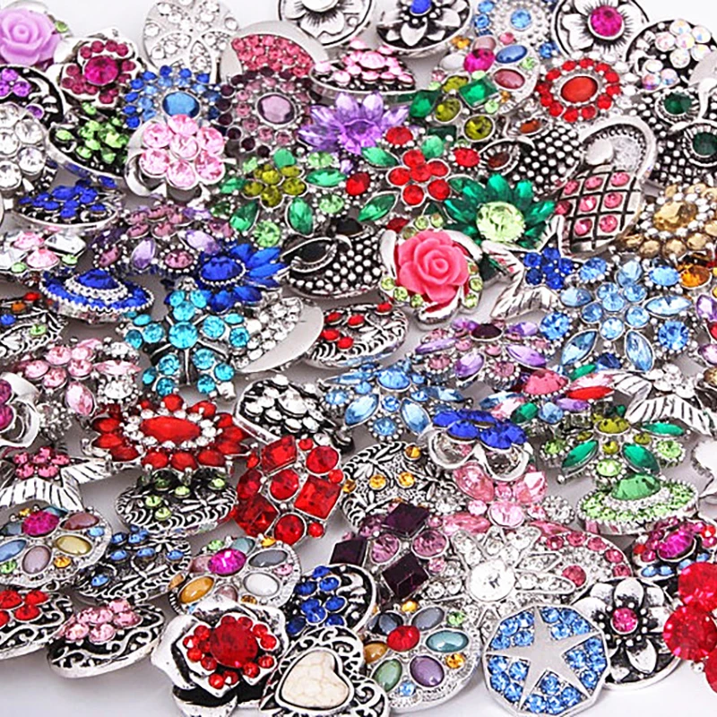 

Wholesale Bulk Lots 50PCs Mix Styles Ginger Snaps Metal Snap Button Interchangeable Jewelry Accessory