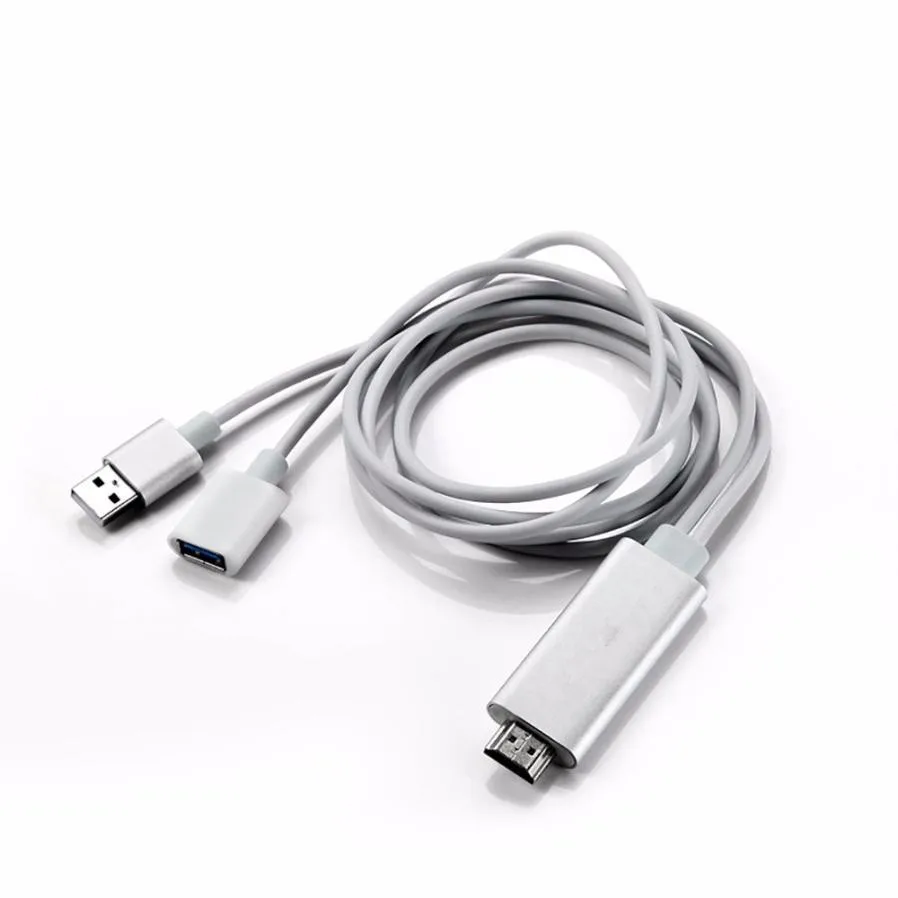 Для перехода от разъема Lightning к HDMI адаптер Plug and Play цифровой видео из AV в HDMI Прямая aug3 E22 - Цвет: silver