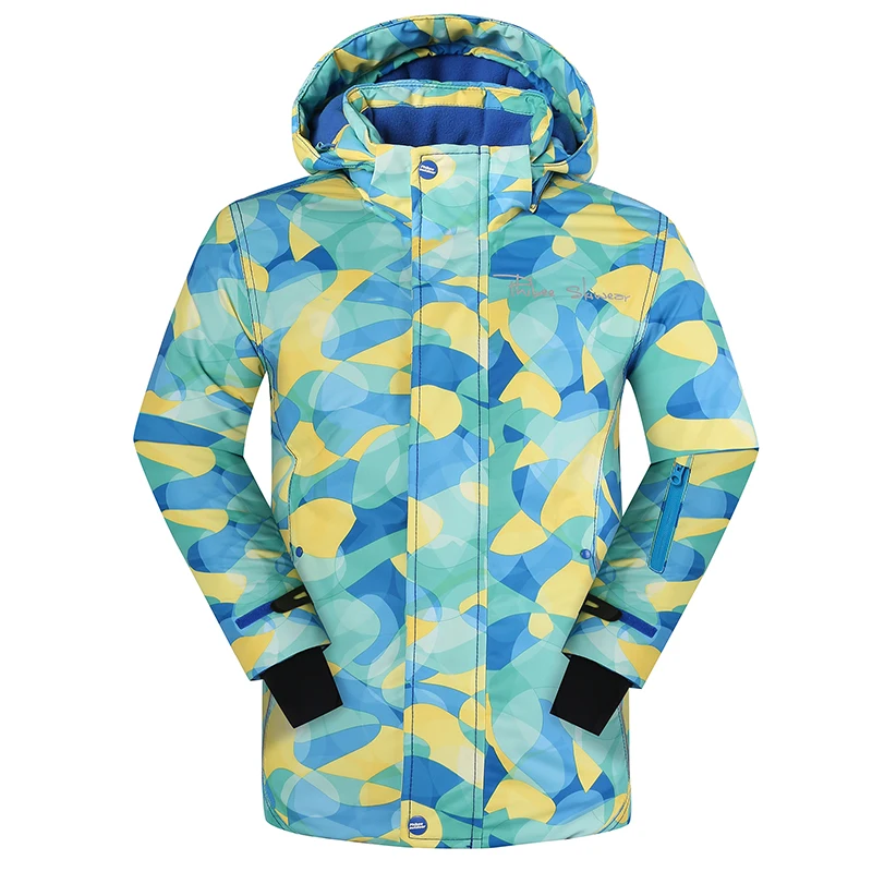 Phibee بنين معطف الشتاء سترات التزلج الدافئة للماء ويندبروف تنفس الاطفال الملابس