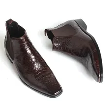 Для мужчин Martin Популярные Высокие ботильоны Для мужчин Модельные туфли из натуральной кожи мужской личности эластичный марка плиссированные сапоги