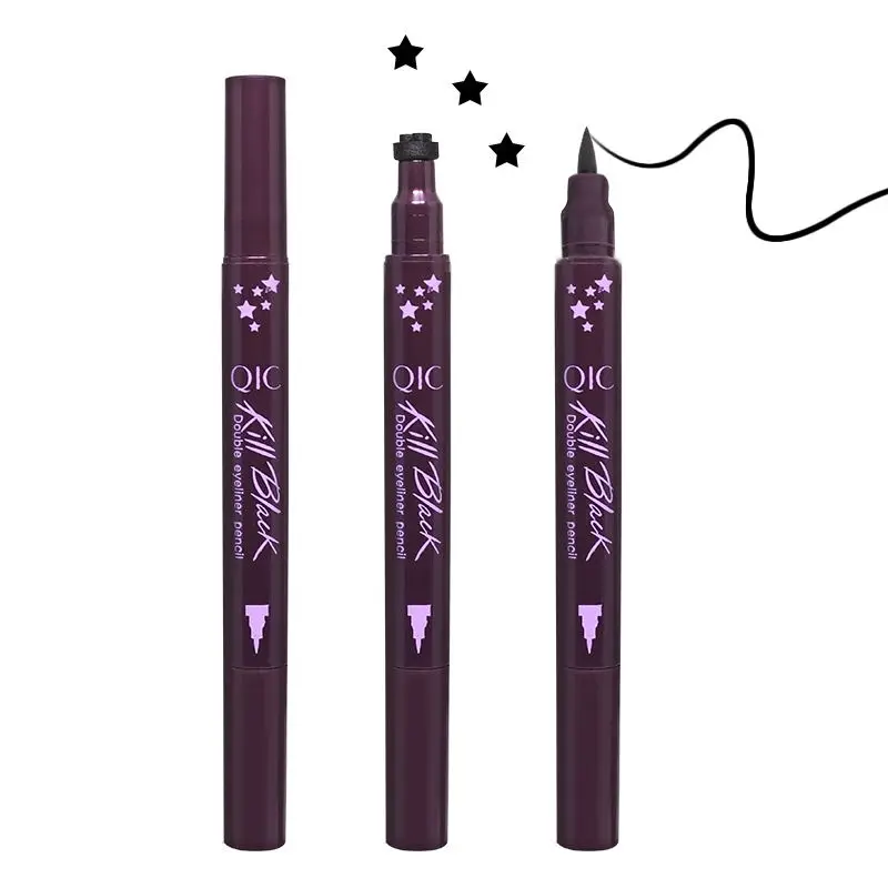 

1PC Professional Face Eyes Star Heart Tattoo Pencil Waterproof Black Quick Dry Brand Double-ended Eye Liner Tattoo Pencil