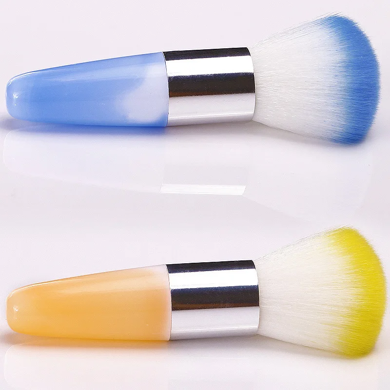 1PC 6 Colors Nail tools Brush For Acrylic & UV Gel Nail Art Dust Clean Brushes for manicure maquiagem pinceaux peinture 2