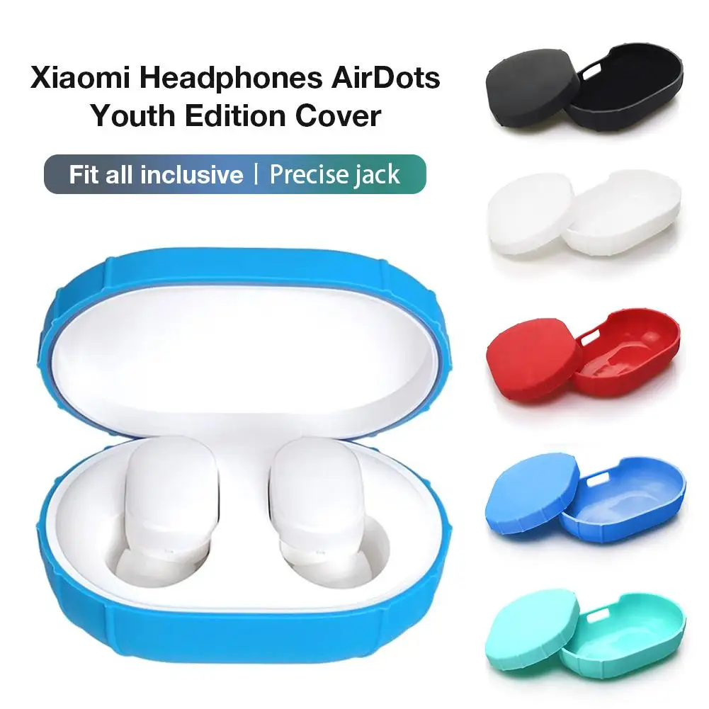 

Colorful Silica Gel Charging Box Cover Bag for Xiaomi Airdots Youth Version Protective Cover for Redmi Airdots Protection Cover