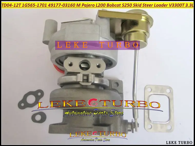 TD04-12T 49177-03160 1G565-1701 Turbo Turbocharger For Mitsubishi Pajero L200 Bobcat S250 Skid Steer Loader Kubota V3300-T 3.3L (4)