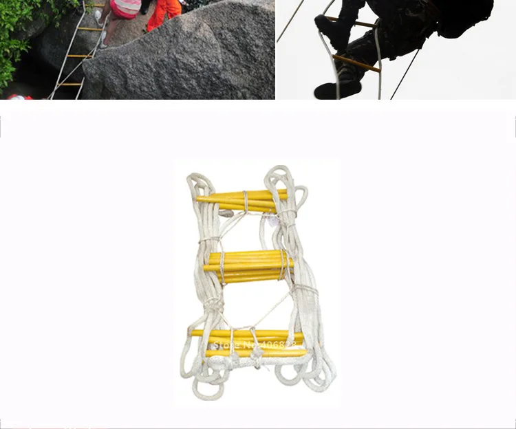 Новая 5 м обновленная Спасательная Лестница износостойкая усиленная противоскользящая мягкая с изображением пожарной лестницы инспекционная веревка лестница 18-20 мм(1-2-й этаж