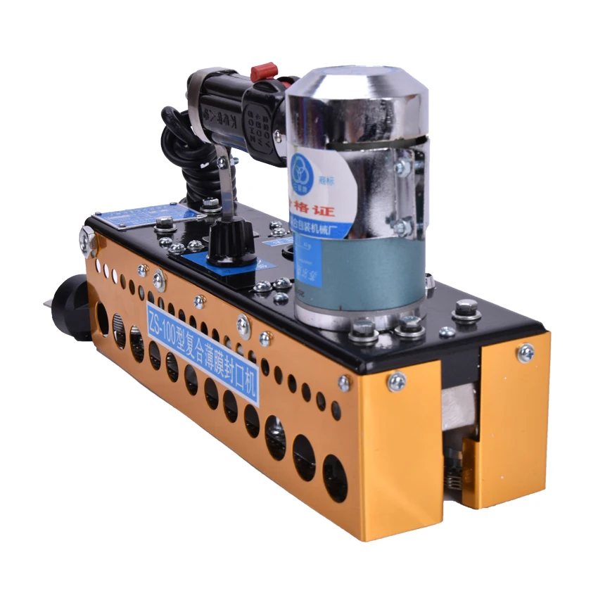 Wholesale Portable Continuous Plastic Bag Sealing Machine + ZS-100 Manual Chain Compound Film Bag S