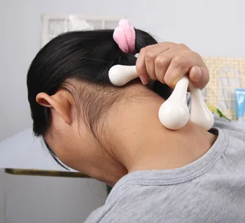 

Manual cervical vertebra massager Shoulder massage Press back waist acupoint Ball massage Relieve fatigue