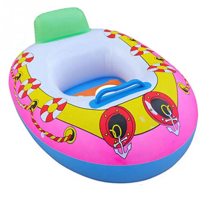 

PVC Inflatable Kids Children's Baby Seat Swimming Swim Ring Pool Aid Trainer Beach Float Boat 65*45cm