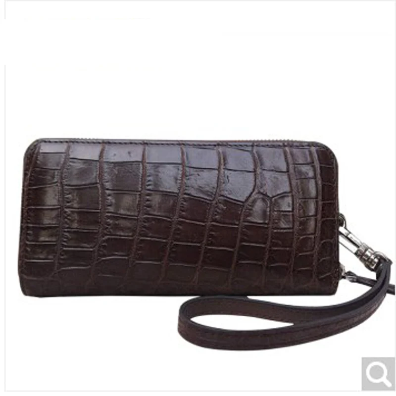 

luolaini New Alligator leather men handbag man crocodile leather Thai crocodile leather men wallet Grab your bag men clutch bag