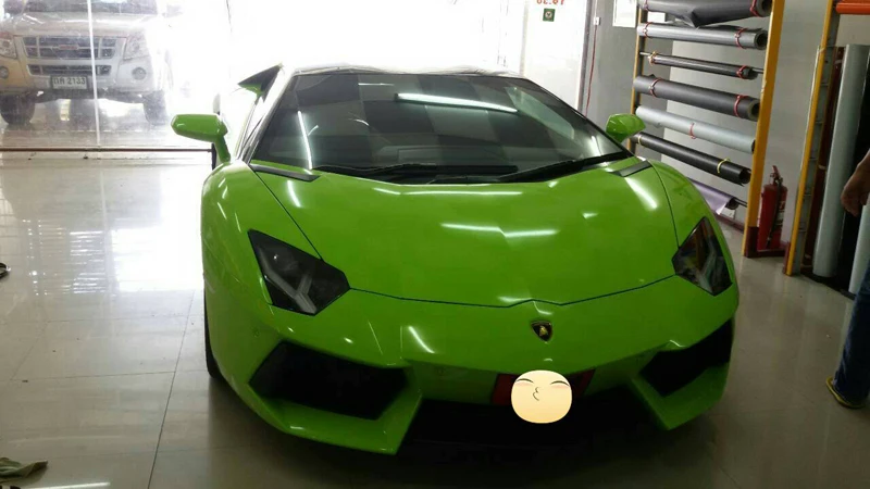 Glossy Apple Green Vinyl Wrap-7