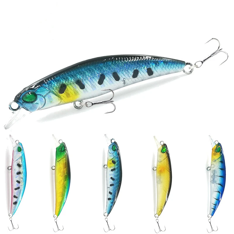 

New Product Road Bait Simulation Bait Hard Bait 7CM / 4.3g Black High Carbon Steel Three Hook Freshwater Sea Bait Bait