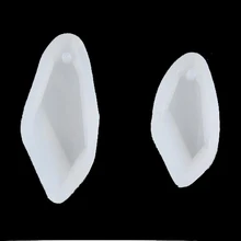 Геометрические силиконовые формы для ювелирных изделий кристалл камень с отверстием Подвески кулон Смола Силиконовые формы ручной работы эпоксидные смолы формы