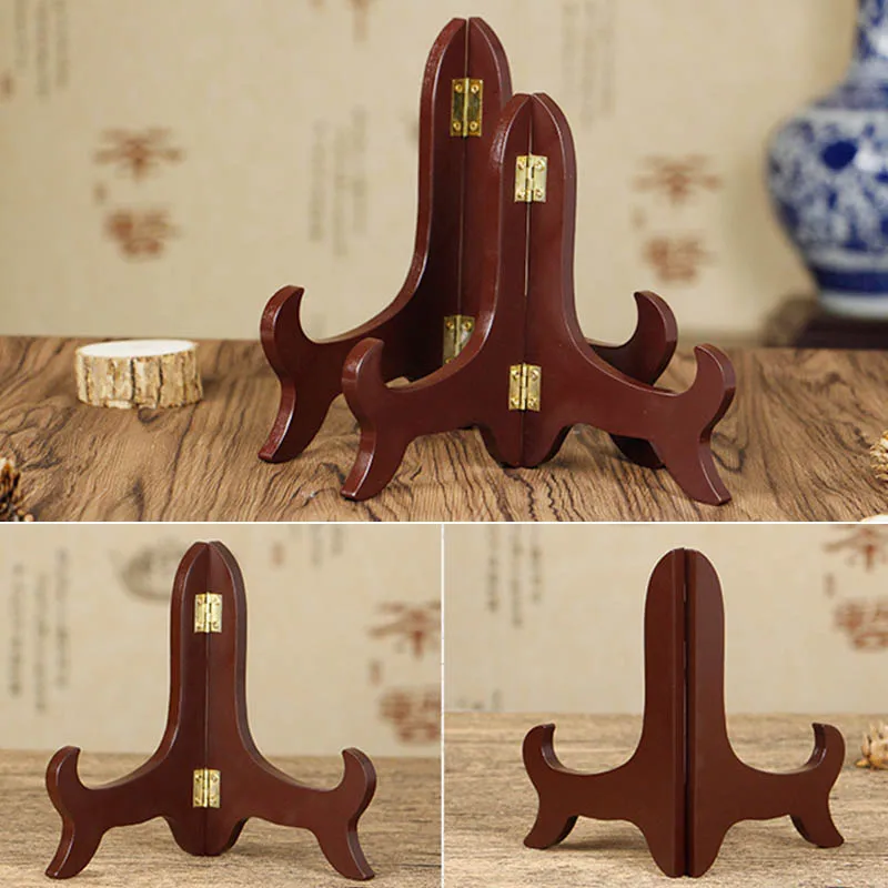 

Multifunction Picture Decorating Base High End Wooden Bracket Home Decor Plate Holder Picture Display Stand 5/6/7/8 Inch