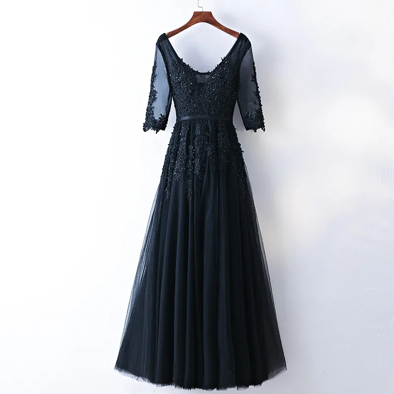 Сексуальное вечернее платье с v-образным вырезом, Robe De Soiree, высокое качество, Серый Тюль, вечерние платья с аппликацией, настоящая фотография, vestido de festa