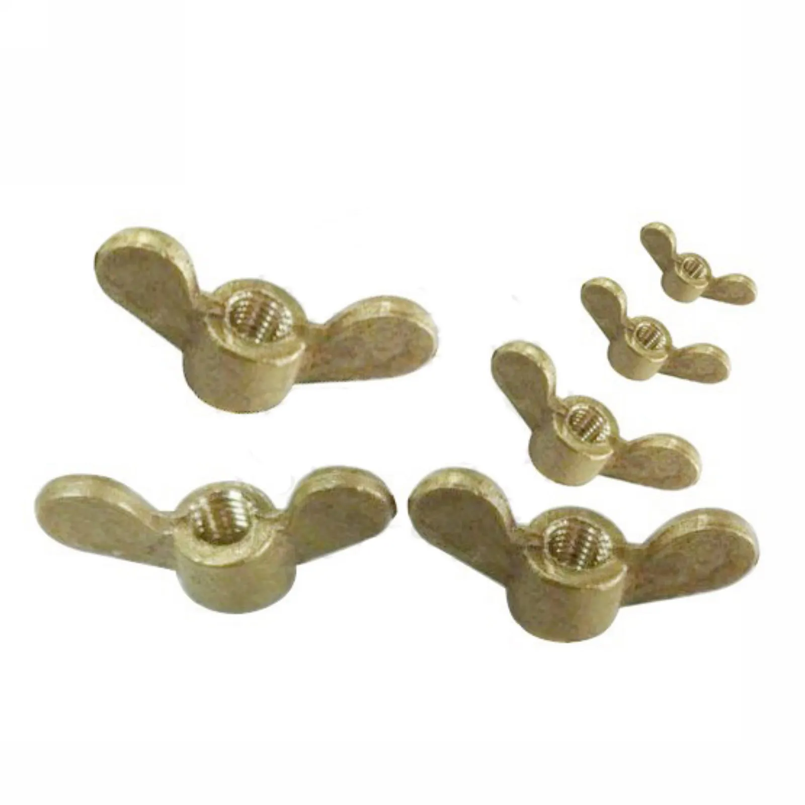 

Lot10 Brass Wing Nuts Thumb Butterfly M6 Metric Threaded Fasteners