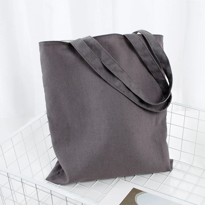 

2019 New Linen Solid Color Wild Casual Canvas Bag For Women Large Capacity Environmental Protection Shoulder Shopping Dags