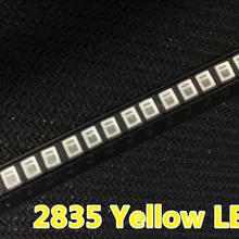 100 шт./лот SMD СВЕТОДИОДНЫЙ 2835 желтый 0,2 W 2,0-2,6 V 580-590NM PLCC-2 SMD/SMT 2V 3,5*2,8*0,8 мм 60Ma 3528 2835 Светодиодный