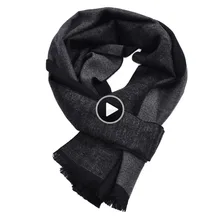 Зима, Мужская шаль, шарфы, дизайнерские, плотные, длинные, мягкие, теплые, в черную полоску, вискоза, одеяло, кашемировый шарф, для мужчин, для бизнеса