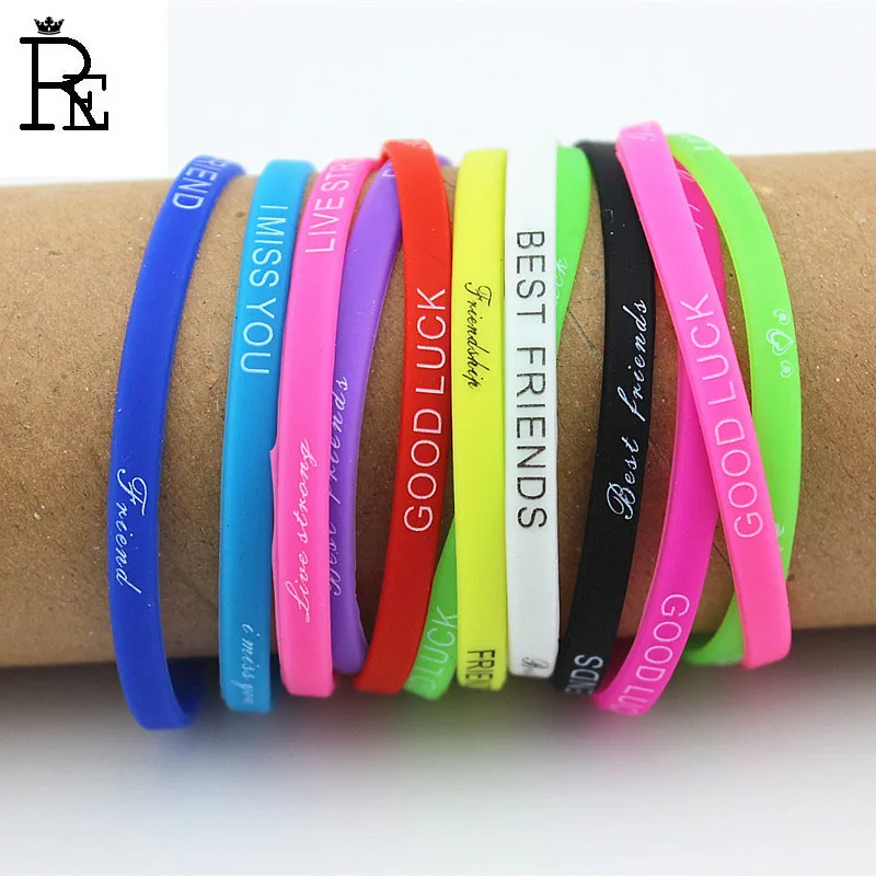 

RE 500pcs/lot Free Shipping Rubber Hand Bands Promotions Silicone Bracelets Wristband NO CUSTOMIZE LOGO W1215